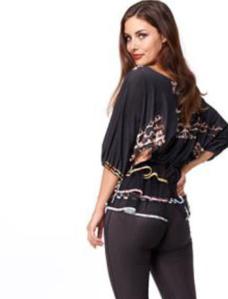 IPNG: Magical Tea Kettle Ruffled Illusion Top (1 Left in Black, Ships Immed!)