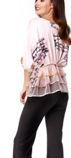 IPNG: Magical Tea Kettle Ruffled Illusion Top (1 Left in Black, Ships Immed!)