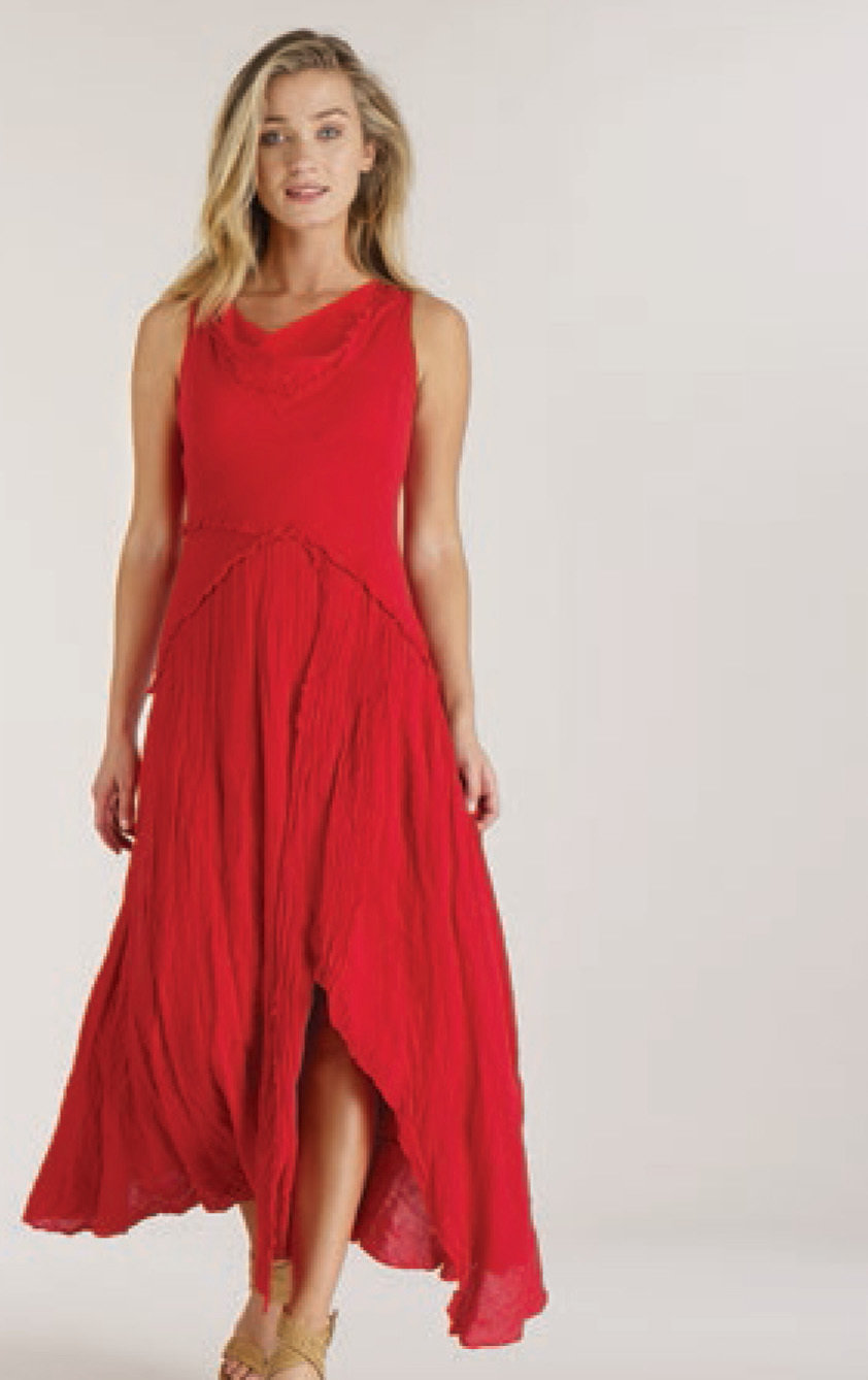 Luna Luz: Linen Gauze Tiered Maxi Dress SOLD OUT LL_798_N6