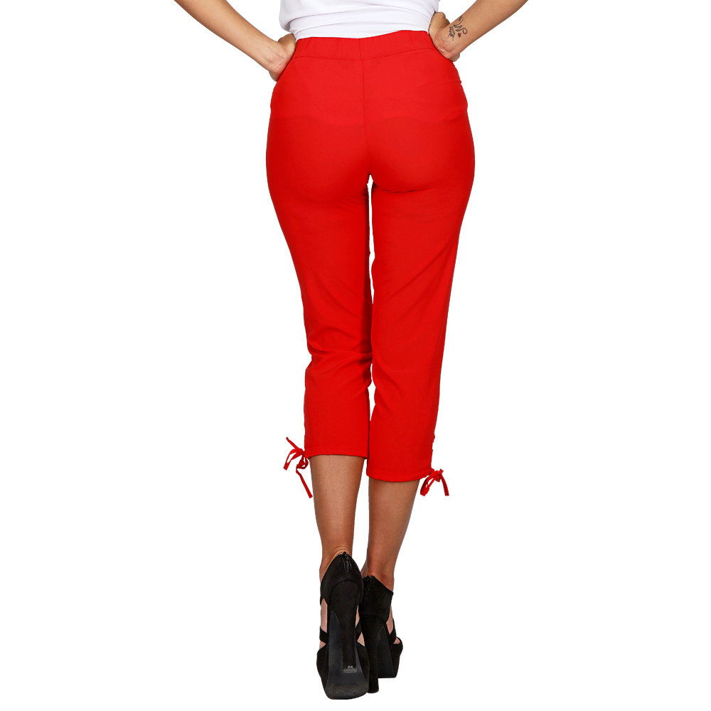S'Quise Paris: Lattice Ribboned Capri Pant (Many Colors!)