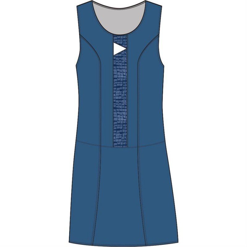 Maloka: Blue Crystal Bodice Linen Dress (Few Left!)