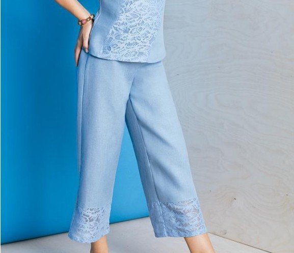 Maloka: Soft Linen Floral Lace Wide Leg Trouser (Many Colors!) MK_PRUNE