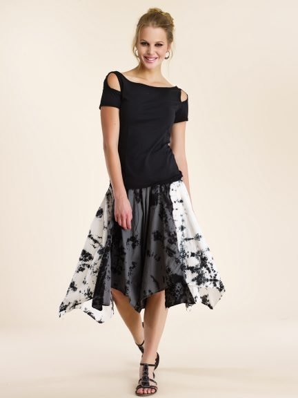 Luna Luz: Yoruba Asymmetrical Handkerchief Skirt (Ships Immed!) LL_275Y_N1