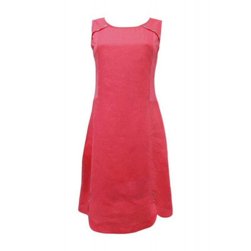 Maloka: Princess Seam Swivel Linen Midi Dress (2 Left!)