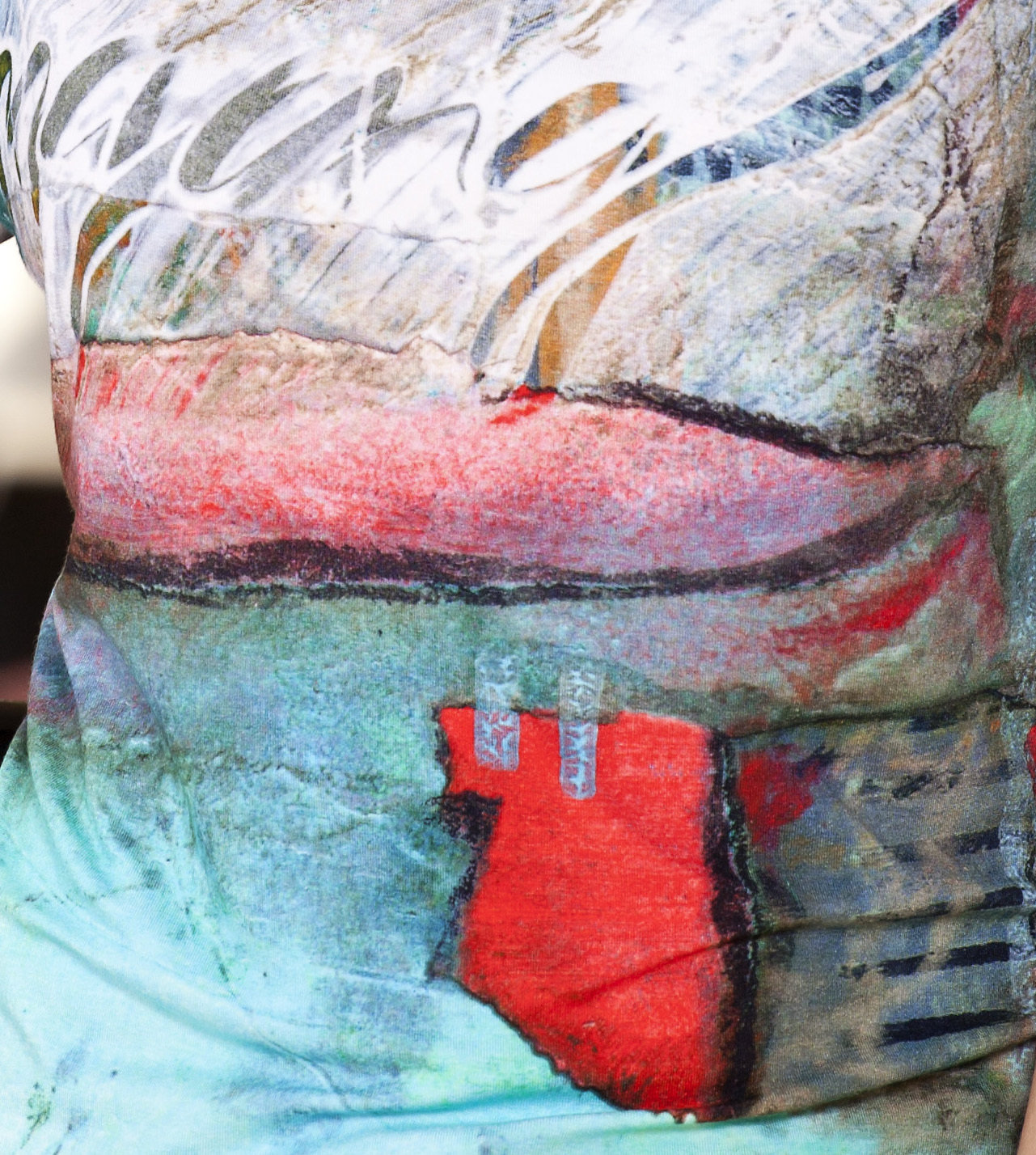 Simply Art Dolcezza: Pink Sand Beach Abstract Art Cutout Shoulder Tunic SOLD OUT