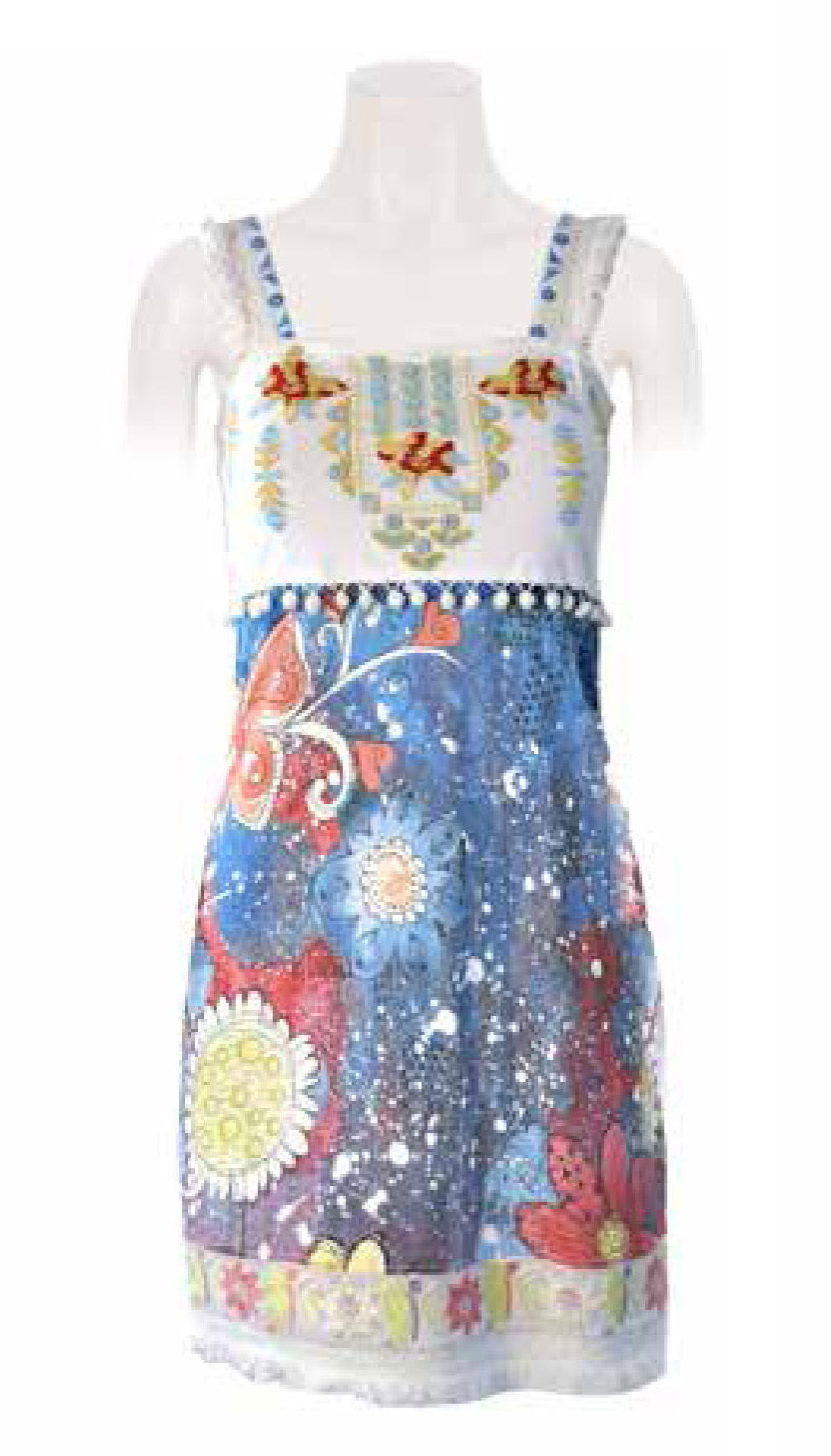 Savage Culture: Twinkle Twinkle Little Star Cotton Midi Dress Amalfi