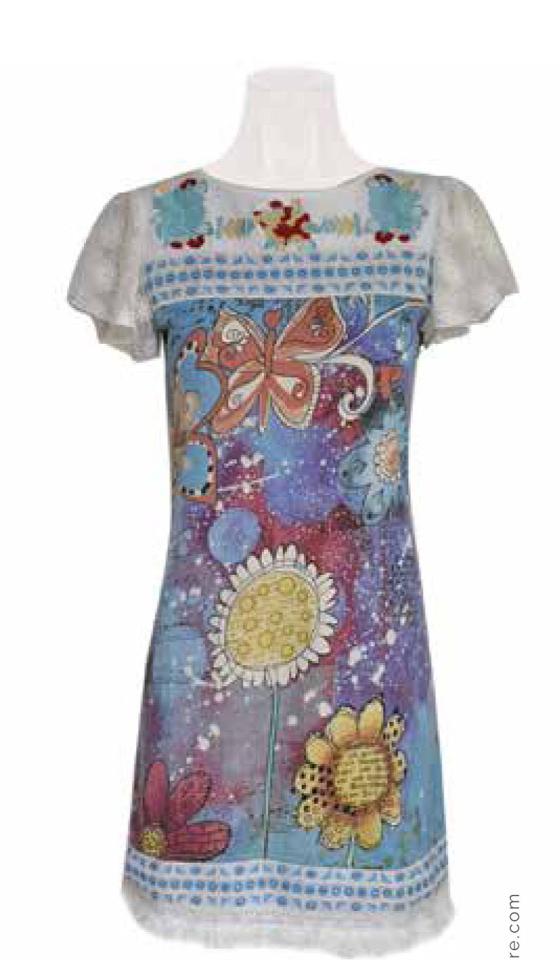 Savage Culture: Twinkle Little Star Sleeve Cotton Midi Dress Amalfi