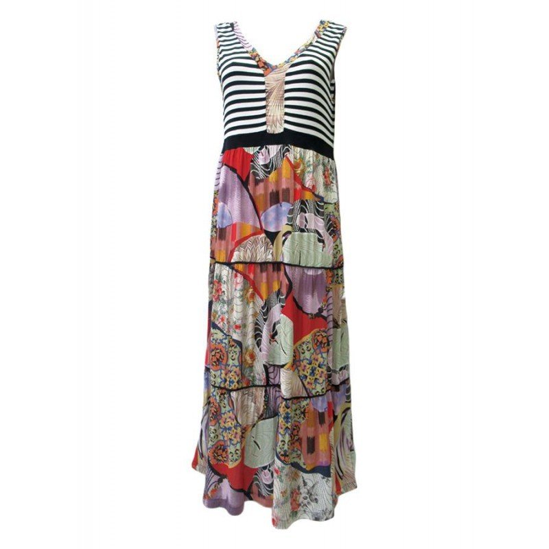 Maloka: Seashells Colorblock Maxi Dress (Few Left!)