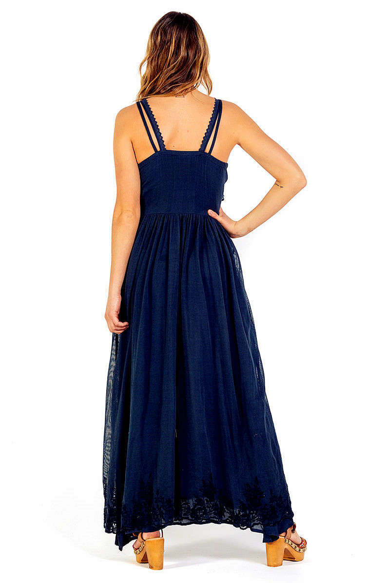 Savage Culture: Sexy Sweetheart Arabesque Cotton Maxi Dress Positano
