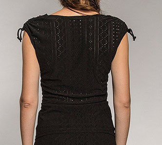 Myco Anna: Pretty In Patchwork Ruched & Tied Top (2 Left!)