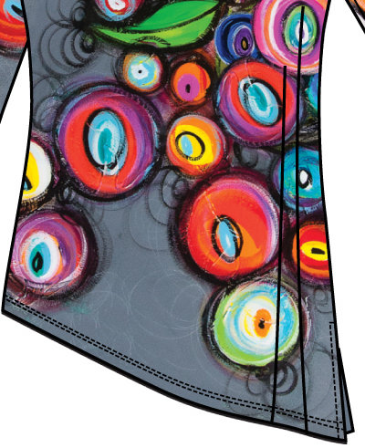 Simply Art Dolcezza: Colorblock Candy Bowls Glam Art Asymmetrical Tunic SOLD OUT