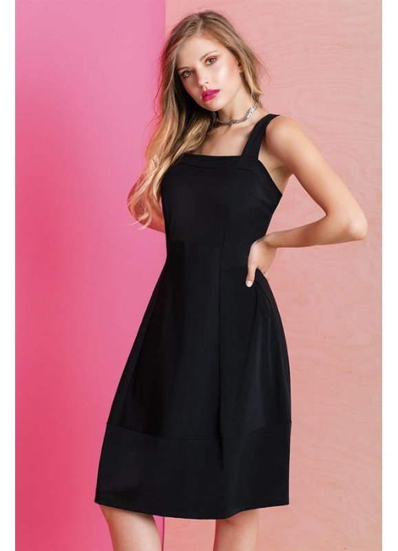 Maloka: Flirty Boxed Bodice Fit & Flare Dress (1 Left!)