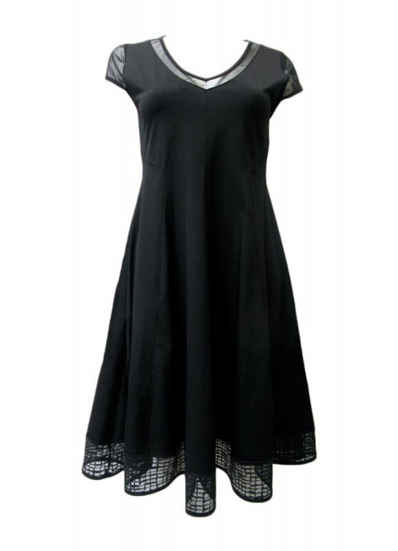 Maloka: Mesh Capped Sleeve Fit & Flare Party Dress (More Colors!)