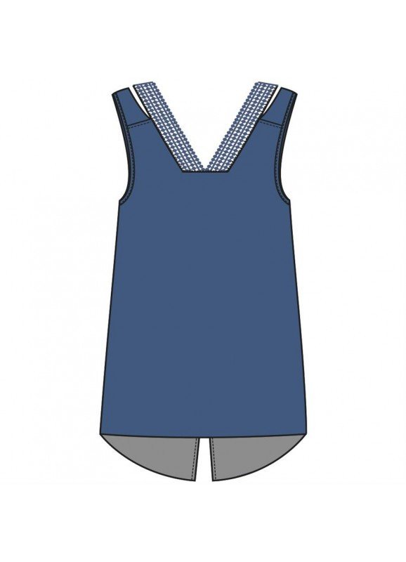Maloka: Slit Back Arabesque Neck Fit & Flare Tunic (More Colors!)