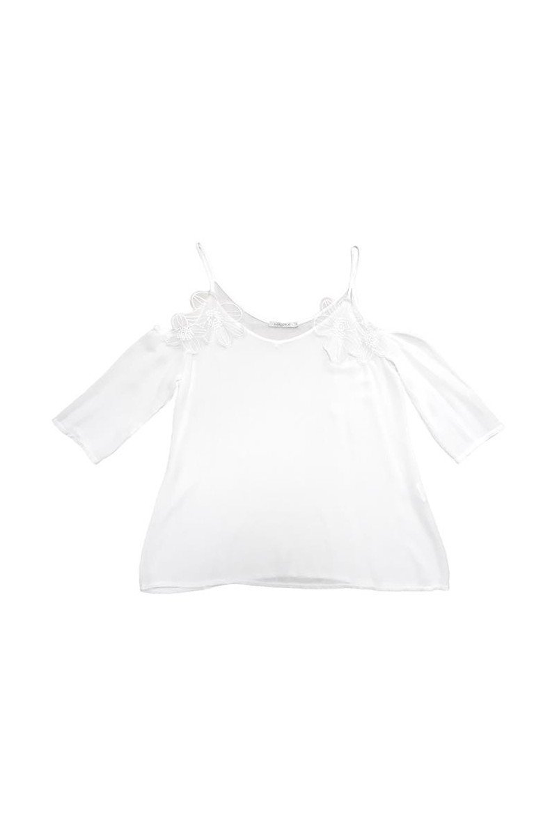 Maloka: Soft Petals Asymmetrical Cold Shoulder Tunic (More Colors, Few Left!)