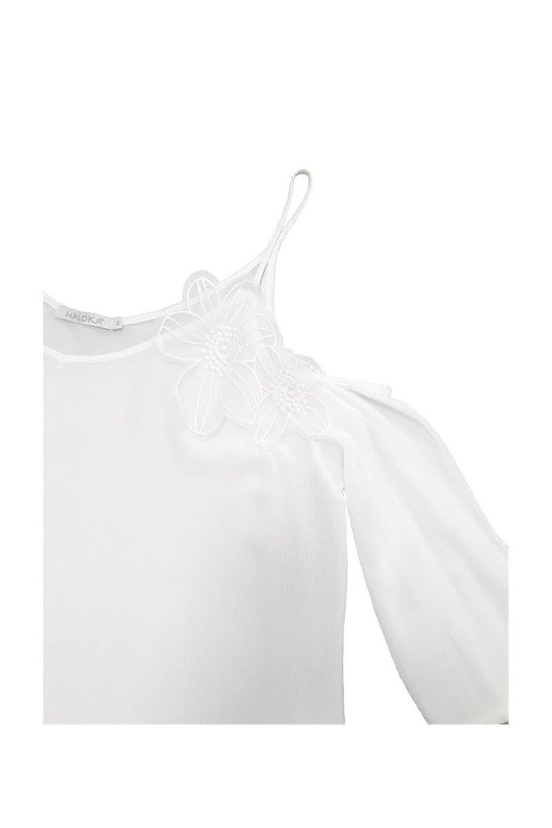Maloka: Soft Petals Asymmetrical Cold Shoulder Tunic (More Colors, Few Left!)
