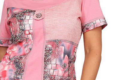 S'Quise Paris: Fuschia Pink Blooms Cotton Tunic