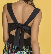 Paul Brial: Pleated Bow Back Cutout Maxi Dress (Few Left!)