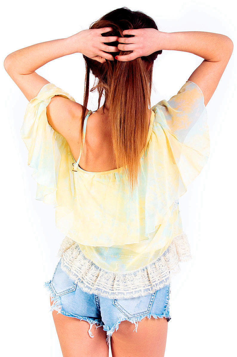 Savage Culture: So Sweet One Shoulder Ruffled Baby Doll Tunic Sicilia