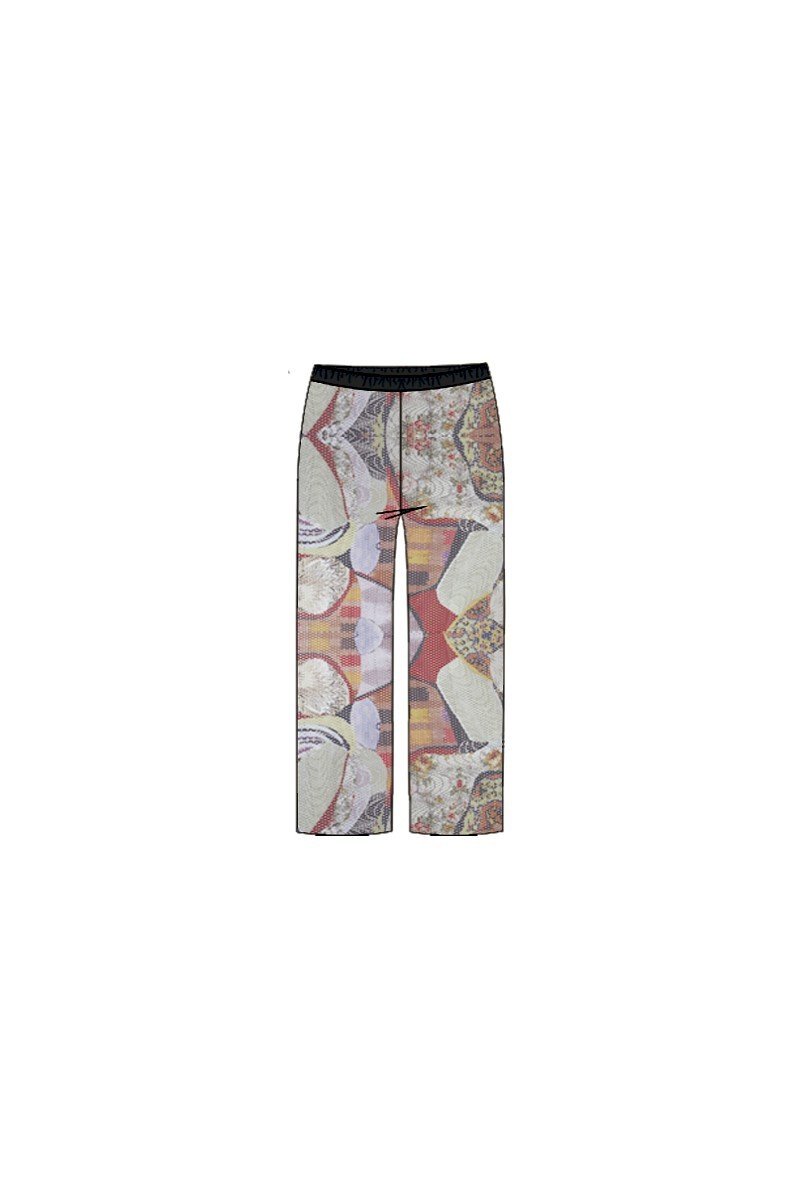 Maloka: Puzzle Abstract Wide Leg Cropped Pant