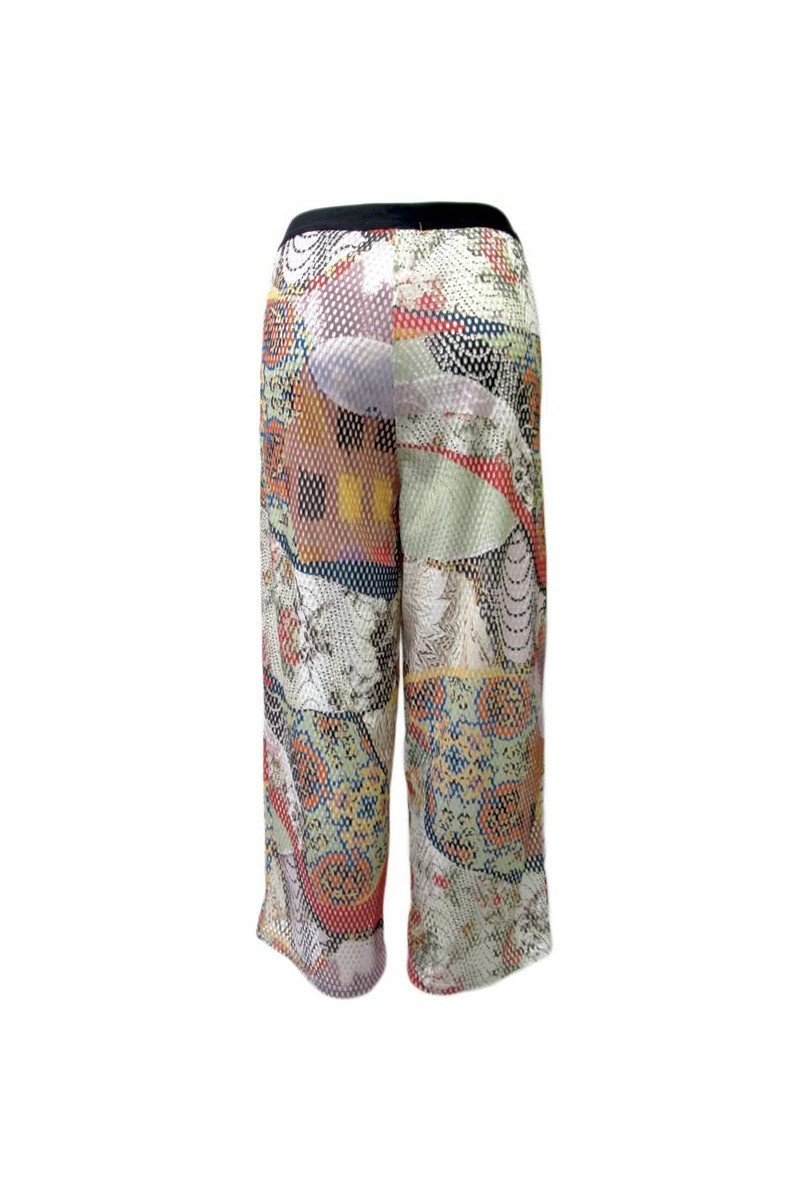 Maloka: Puzzle Abstract Wide Leg Cropped Pant