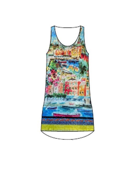 Paul Brial: Color Me Cinque Terre High Low Art Tunic