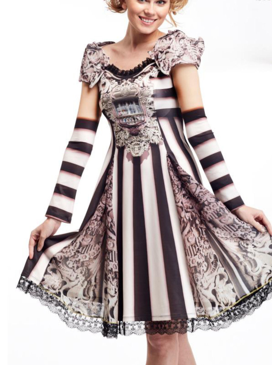 IPNG: A Cup Of Story Versailles Palace Illusion Flared Dress IPNG_ACOSD-002_N