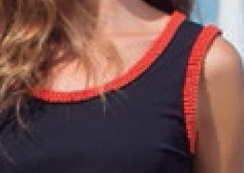 Paul Brial: Orange Petal Beaded Cotton Tank Top