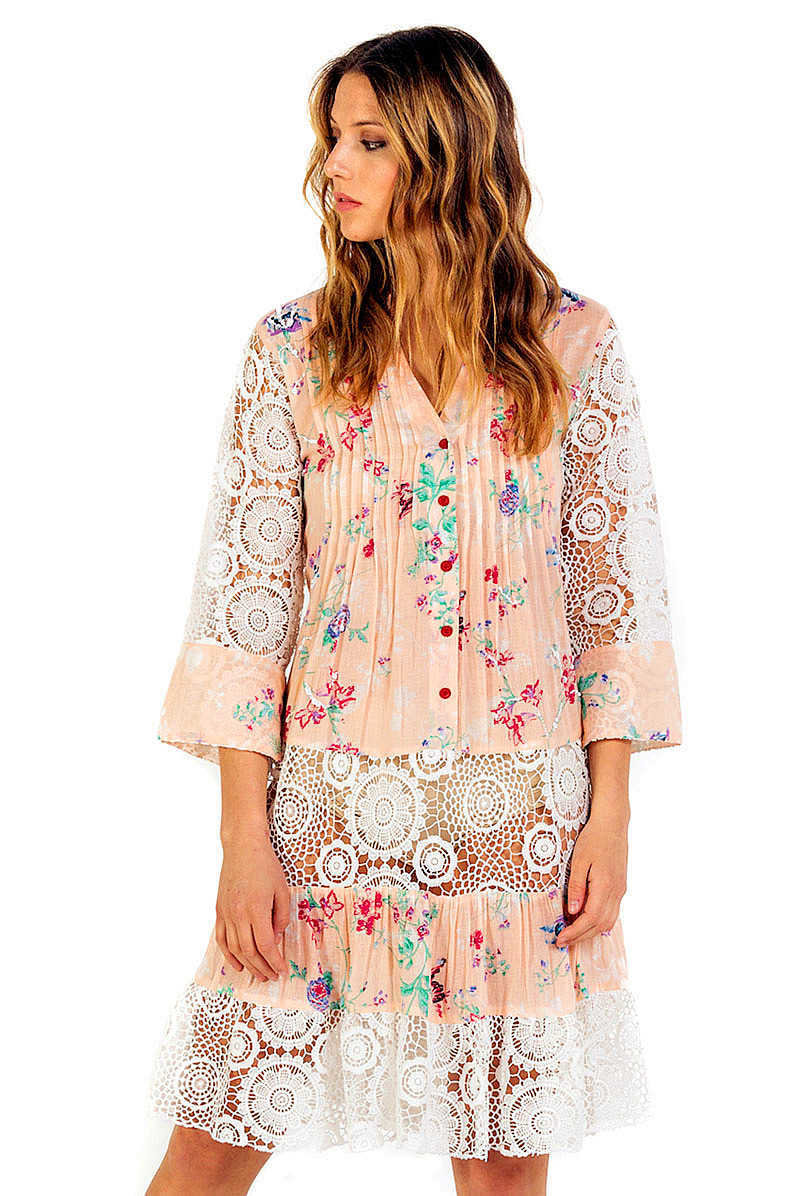 Savage Culture: Pink Daisy Arabesque Sundress/Tunic SVG_34623