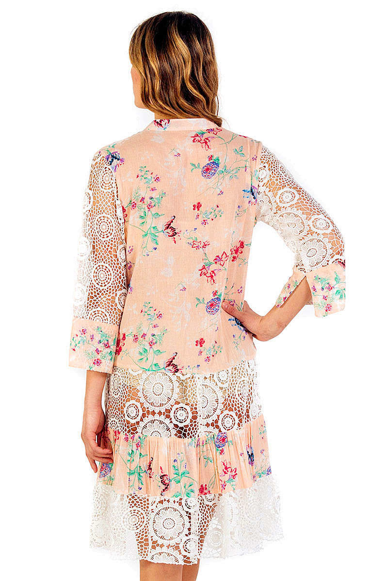 Savage Culture: Pink Daisy Arabesque Sundress/Tunic