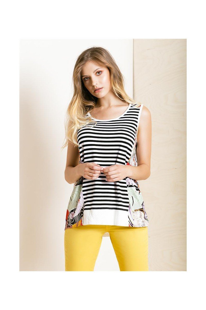 Maloka: Pieced Seashells Colorblock Flared Tunic MK_IASMIN