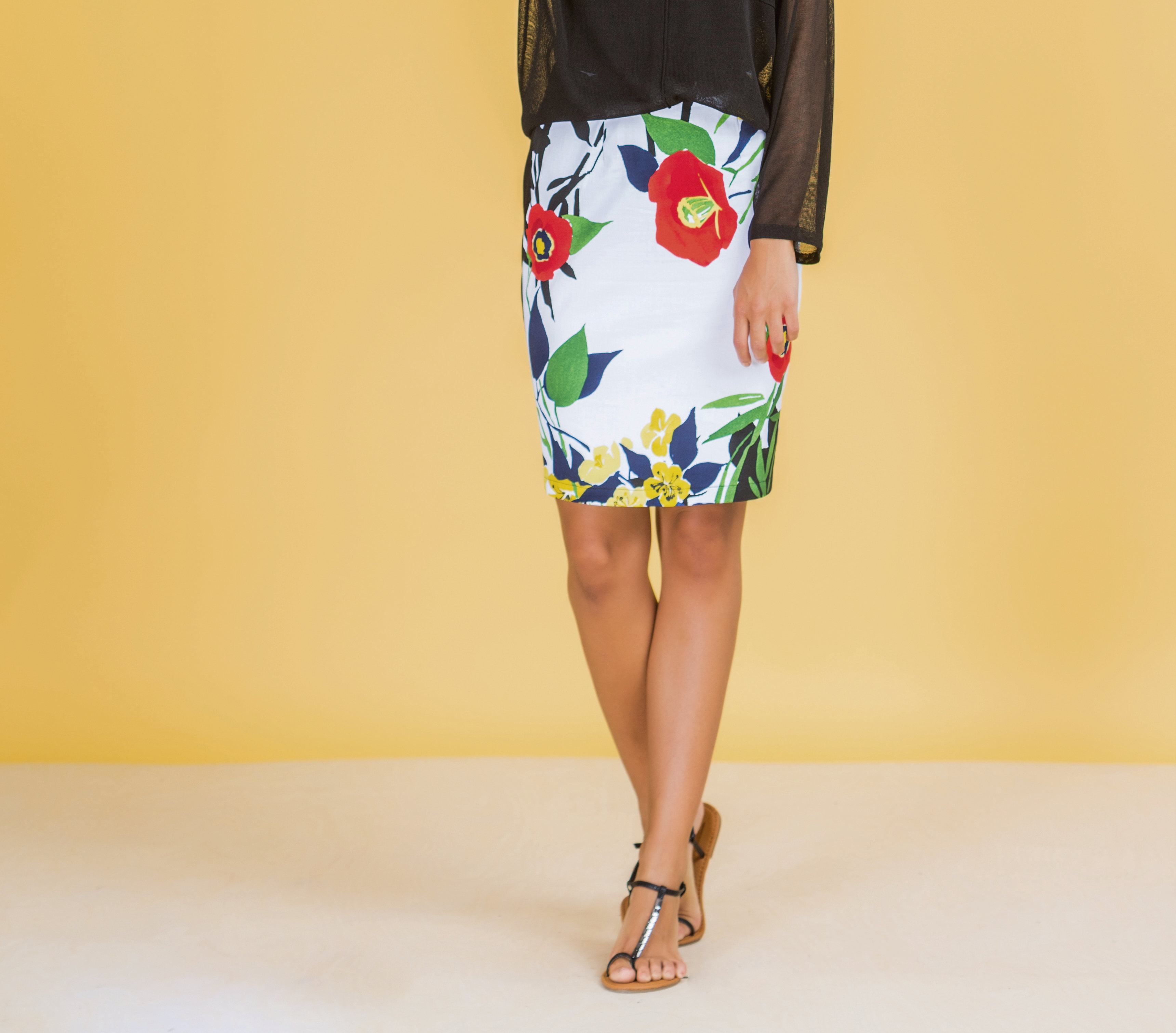 Paul Brial: Palma De Mallorca Nights Princess Seamed Skirt PB_HELICONIA