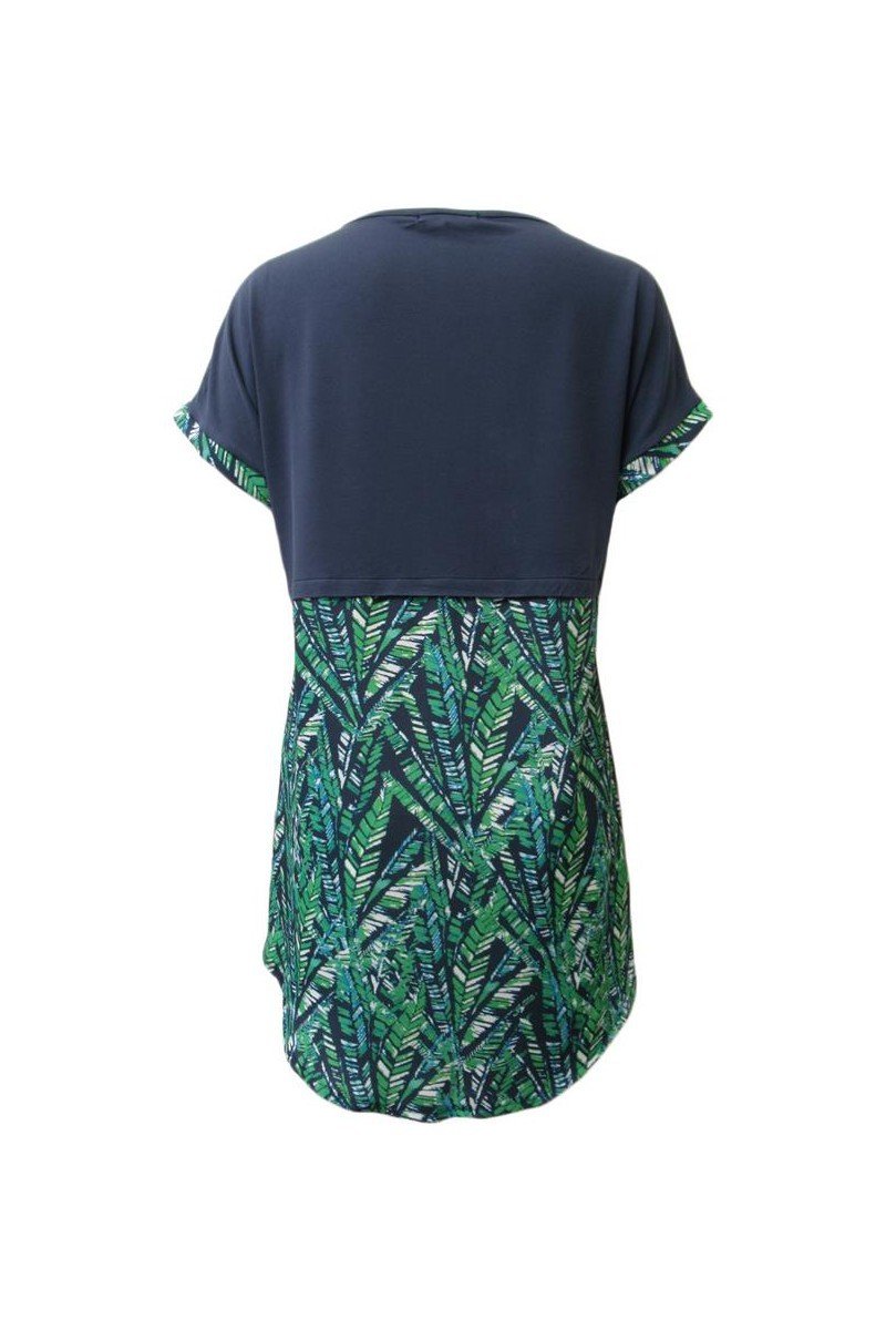 Maloka: Palm Tree Mixed Media High Low Tunic