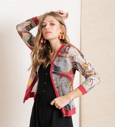 Maloka: Puzzle Abstract Art Zip Up Jacket MK_ILOE