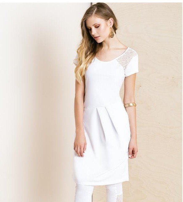 Maloka: Asymmetrical Pleat Midi Dress/Tunic (More Colors!) MK_KYLE