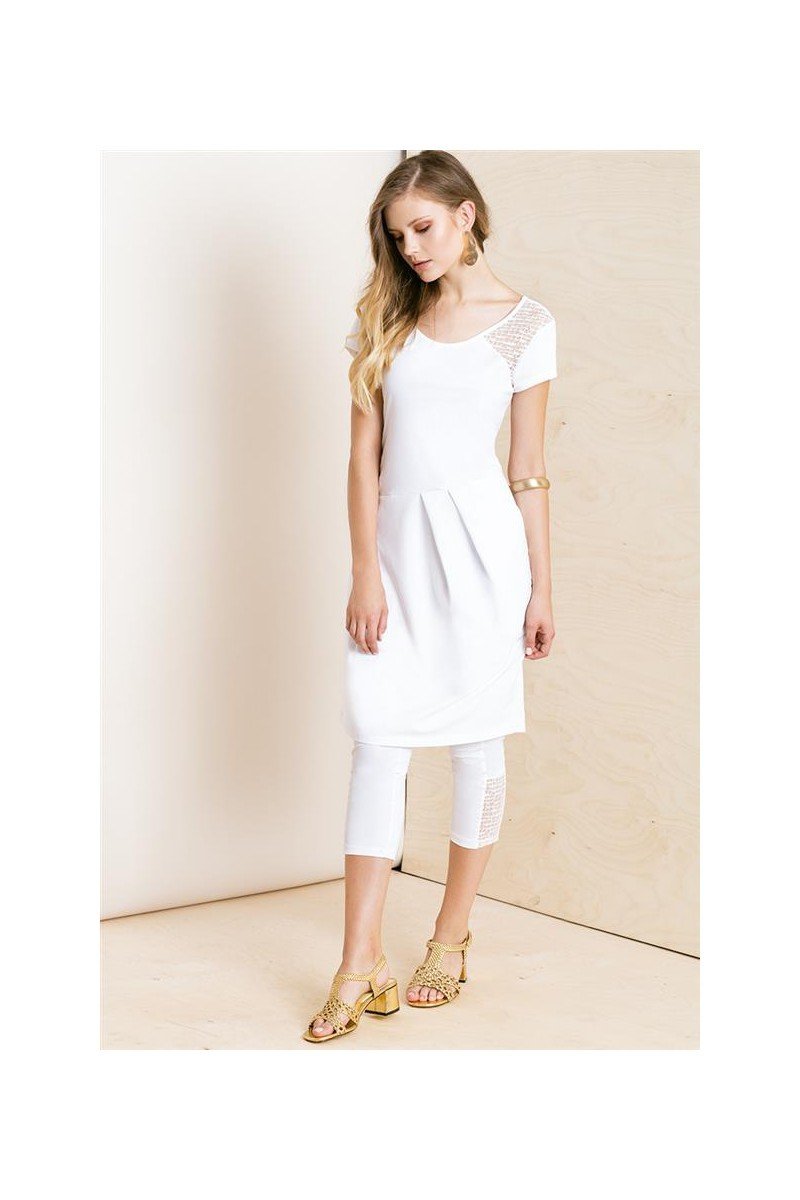Maloka: Asymmetrical Pleat Midi Dress/Tunic (More Colors!)