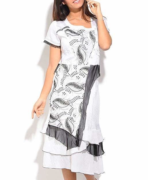 S'Quise Paris: Cupcake Arabesque Print Peek-A-Boo Crinkled Maxi Dress SQ_1646_N