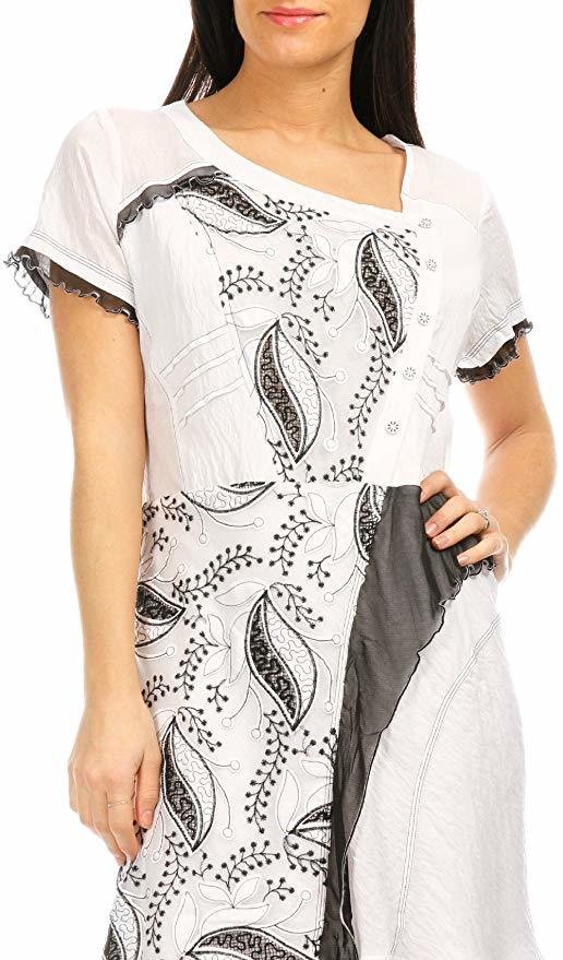 S'Quise Paris: Cupcake Arabesque Print Peek-A-Boo Crinkled Maxi Dress