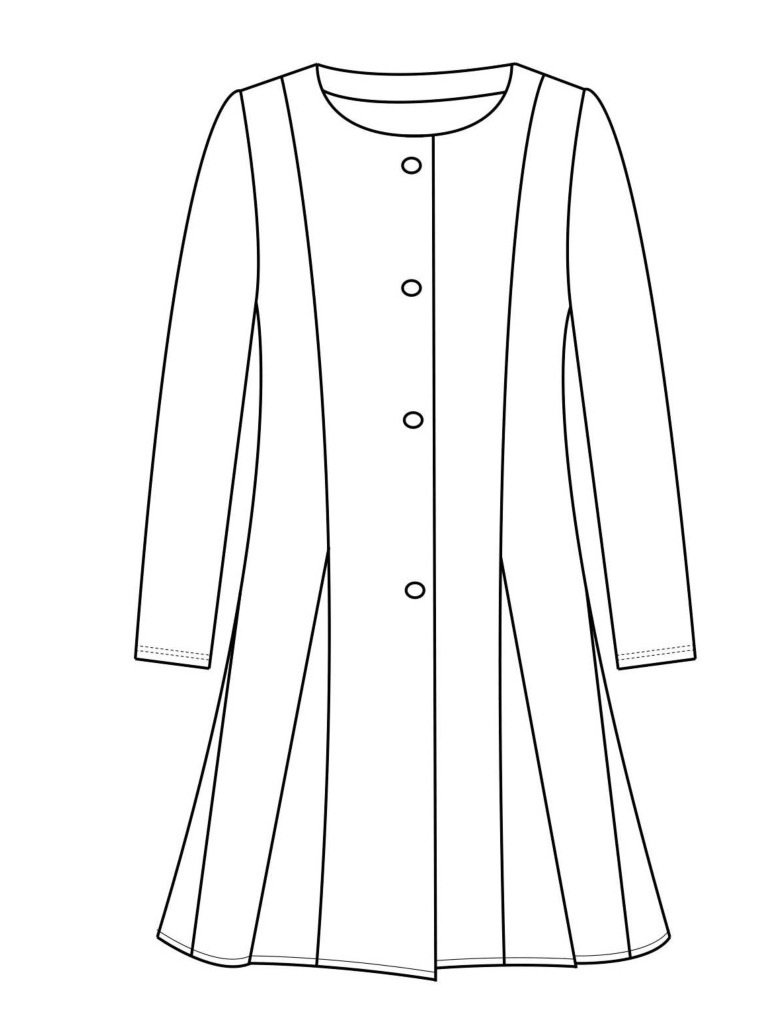 Maloka: Black Rose Fit & Flare Coat (More Colors!)
