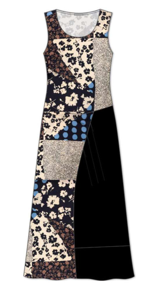 Maloka: Romantic Asymmetrical Petal Pieced Midi Dress
