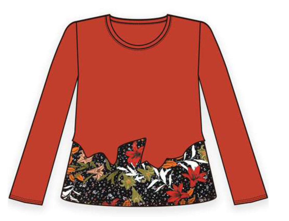Maloka: Orange Rose Asymmetrical Waist Tunic (More Colors!)