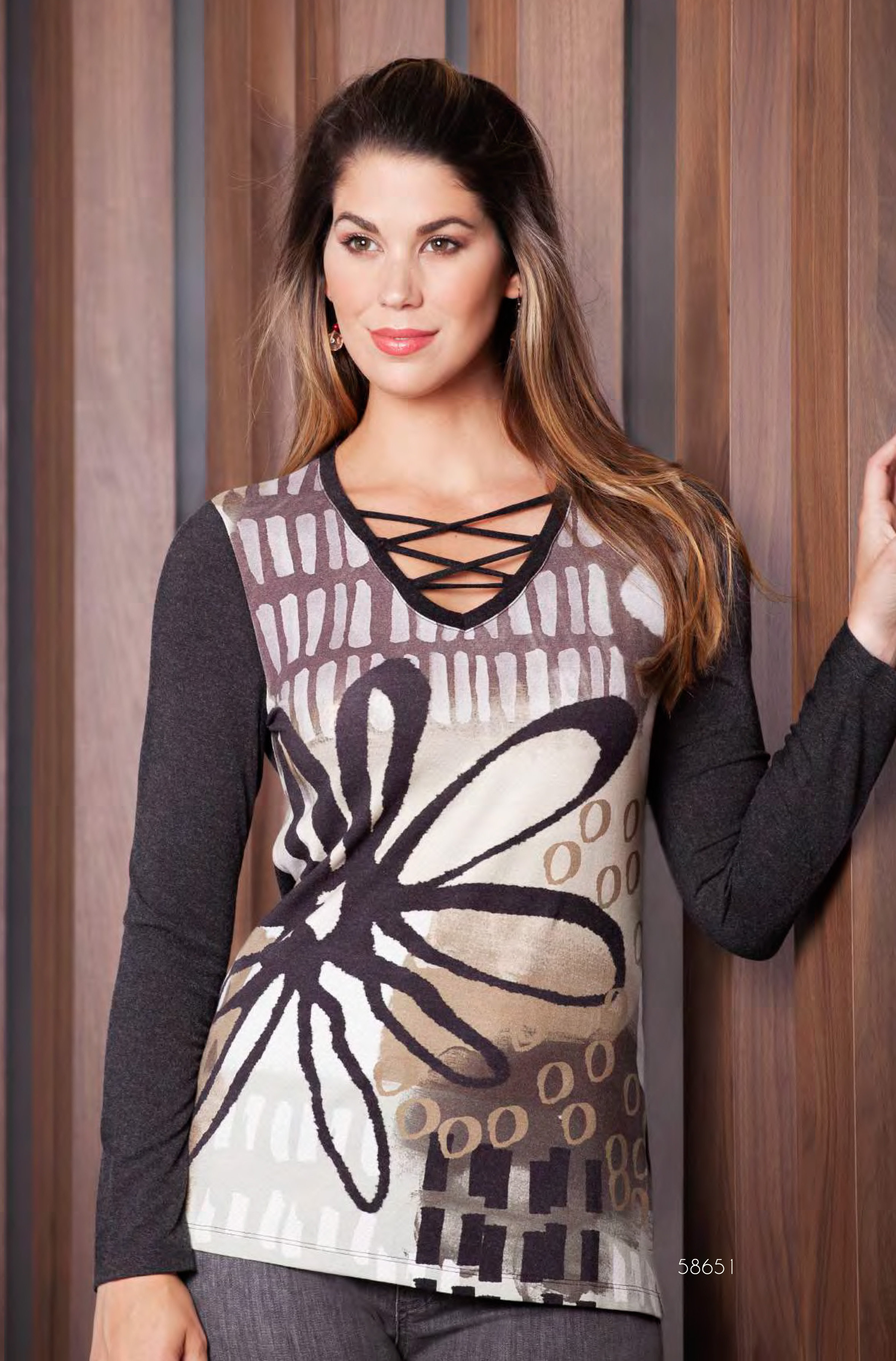 Simply Art Dolcezza: Melting Chocolate Daisy Criss Cross Art Tunic DOLCEZZA_SIMPLYART_58651