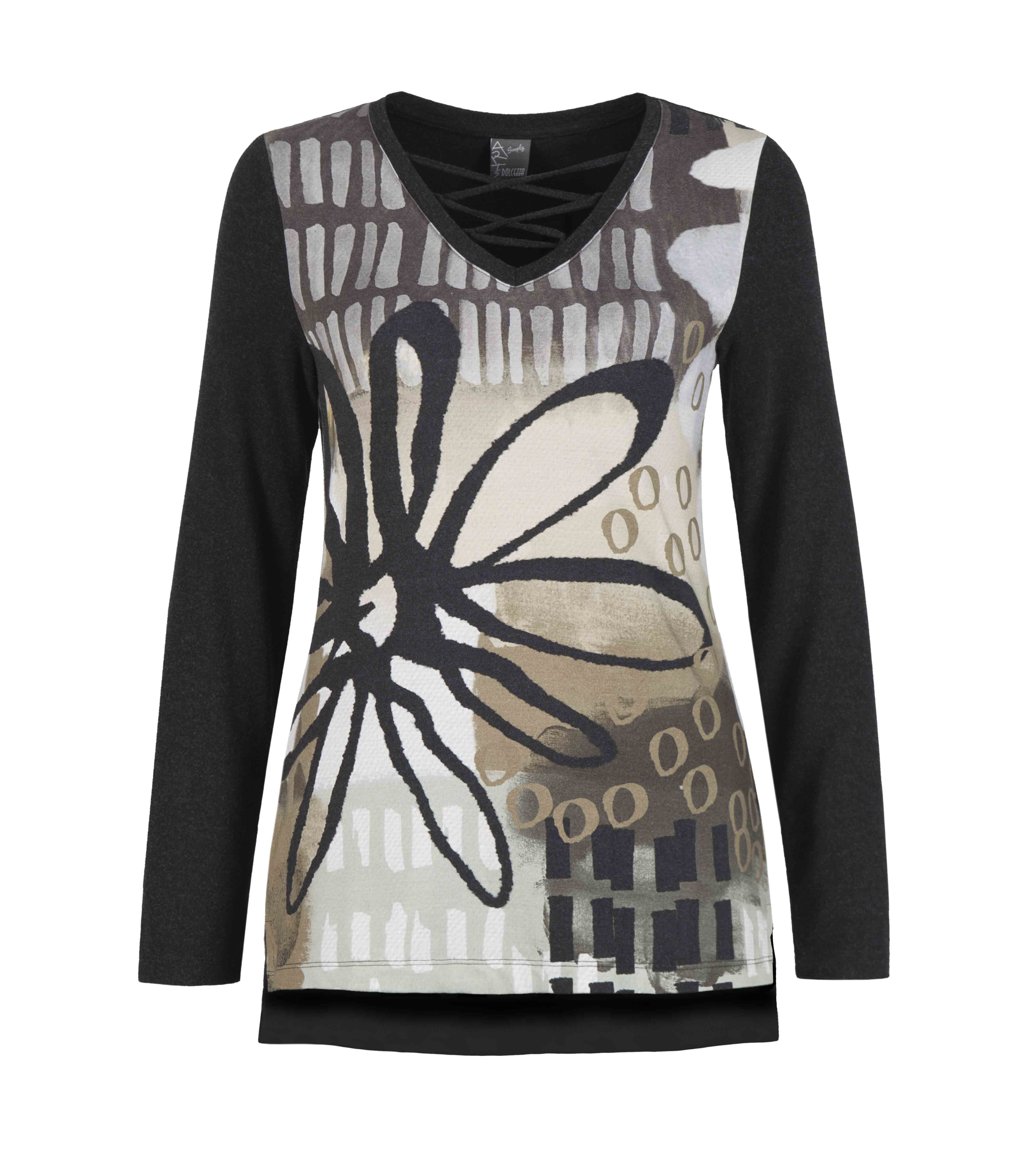 Simply Art Dolcezza: Melting Chocolate Daisy Criss Cross Art Tunic