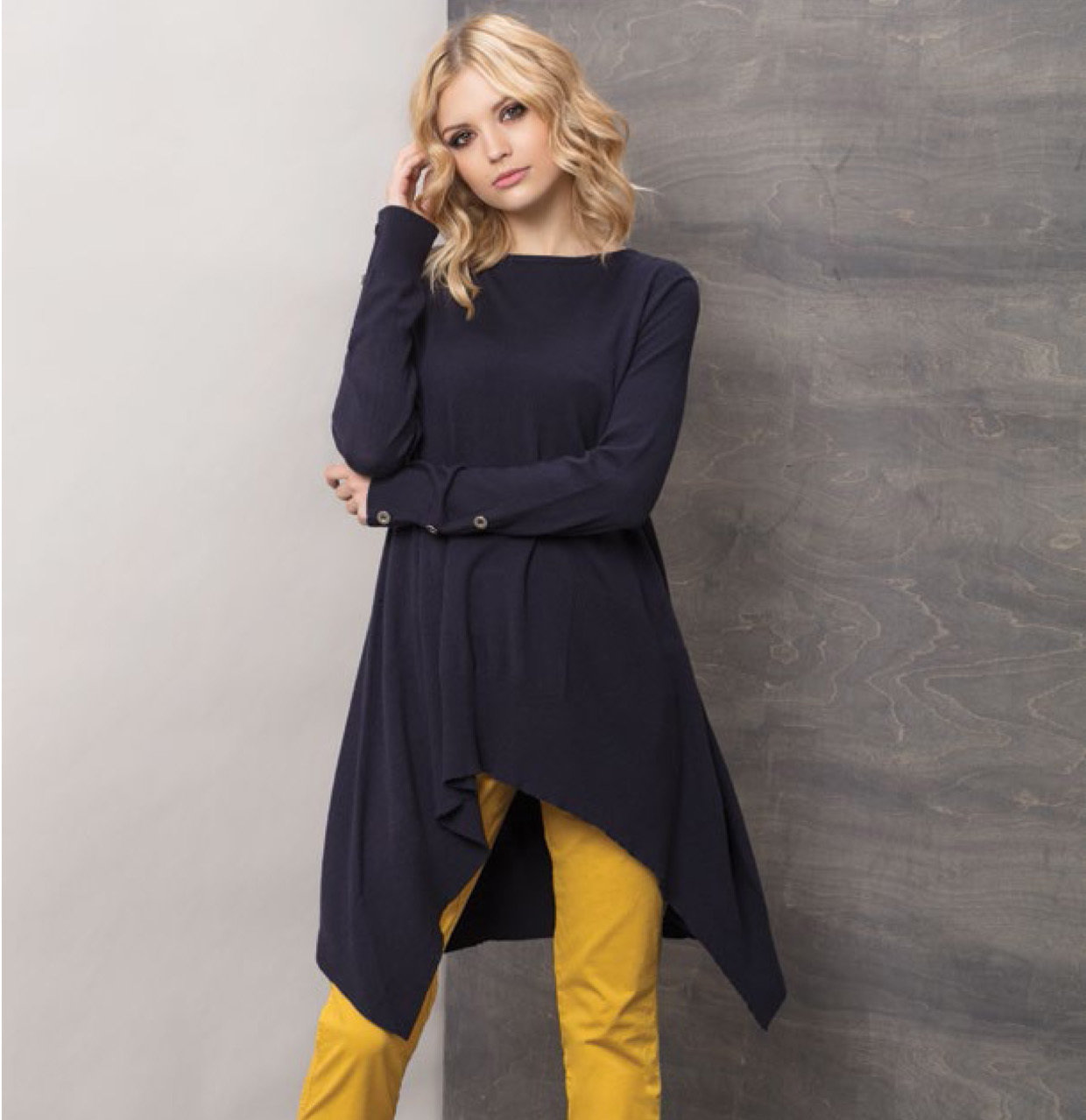 Maloka: Asymmetrical Free Flow Long Tunic (More colors!) MK_ORAN_N