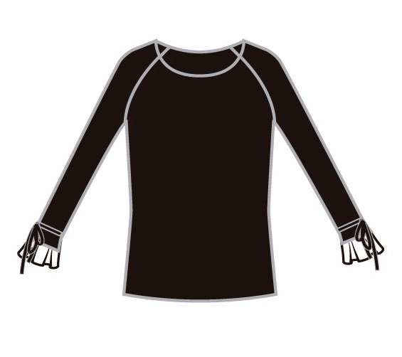 Paul Brial: Irresistible Noir Ribbon Cuffed Sweater Opera
