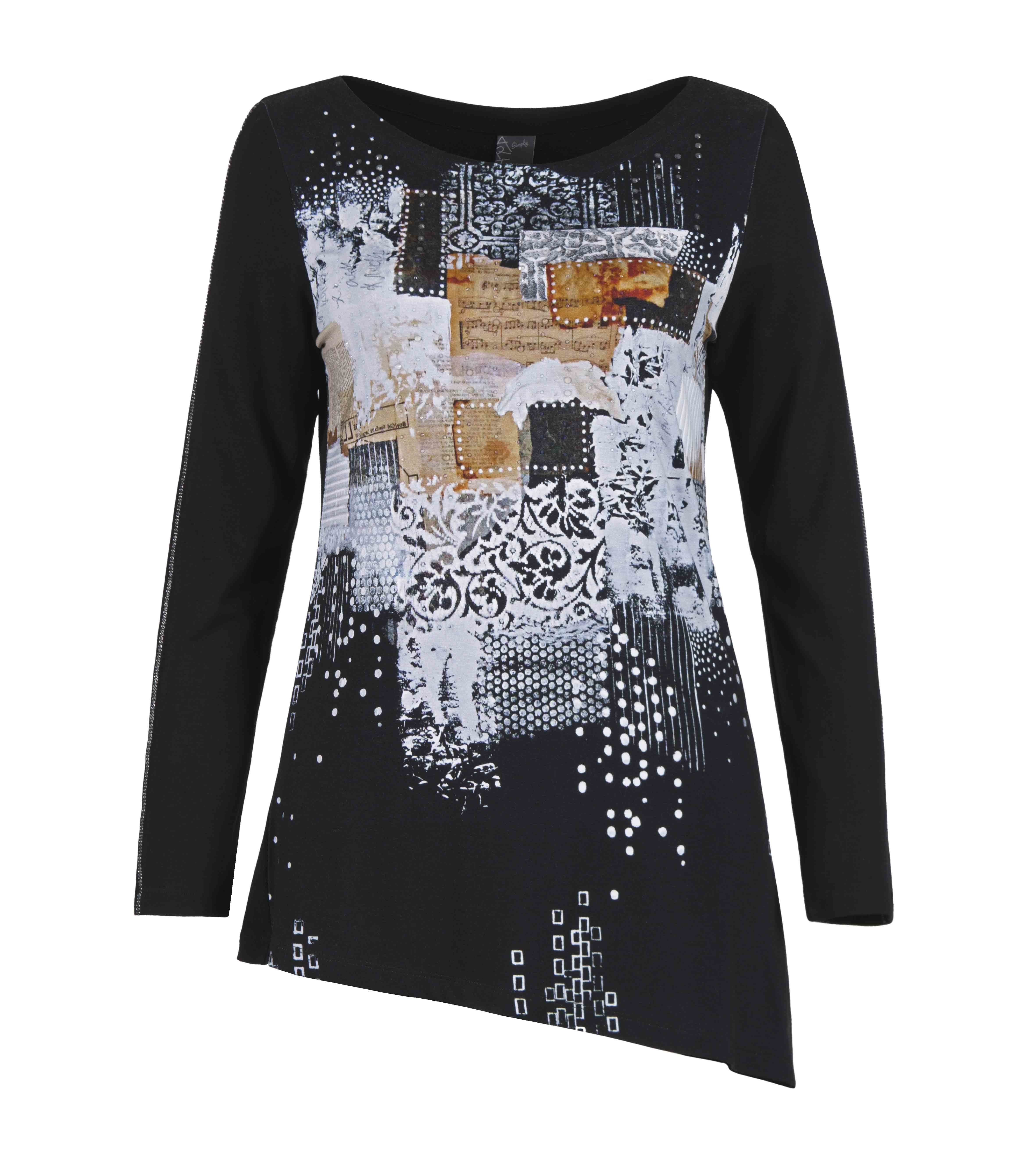 Simply Art Dolcezza: Explosion of Crystals Asymmetrical Abstract Art Tunic (1 Left!)