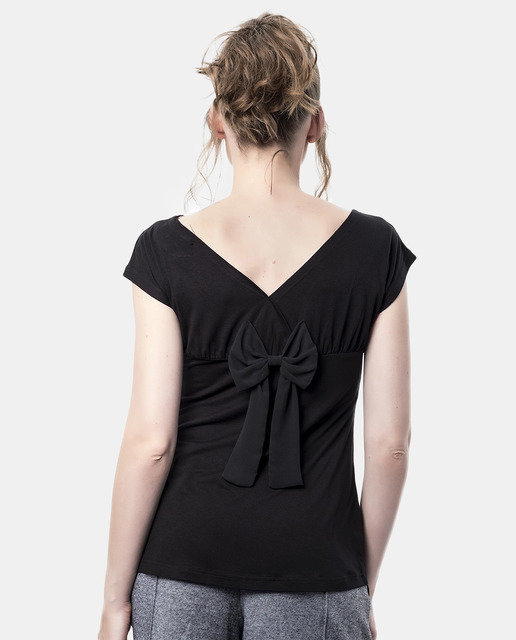 Mamatayoe: Backwards Bow Embroidered Fit & Flare Tunic