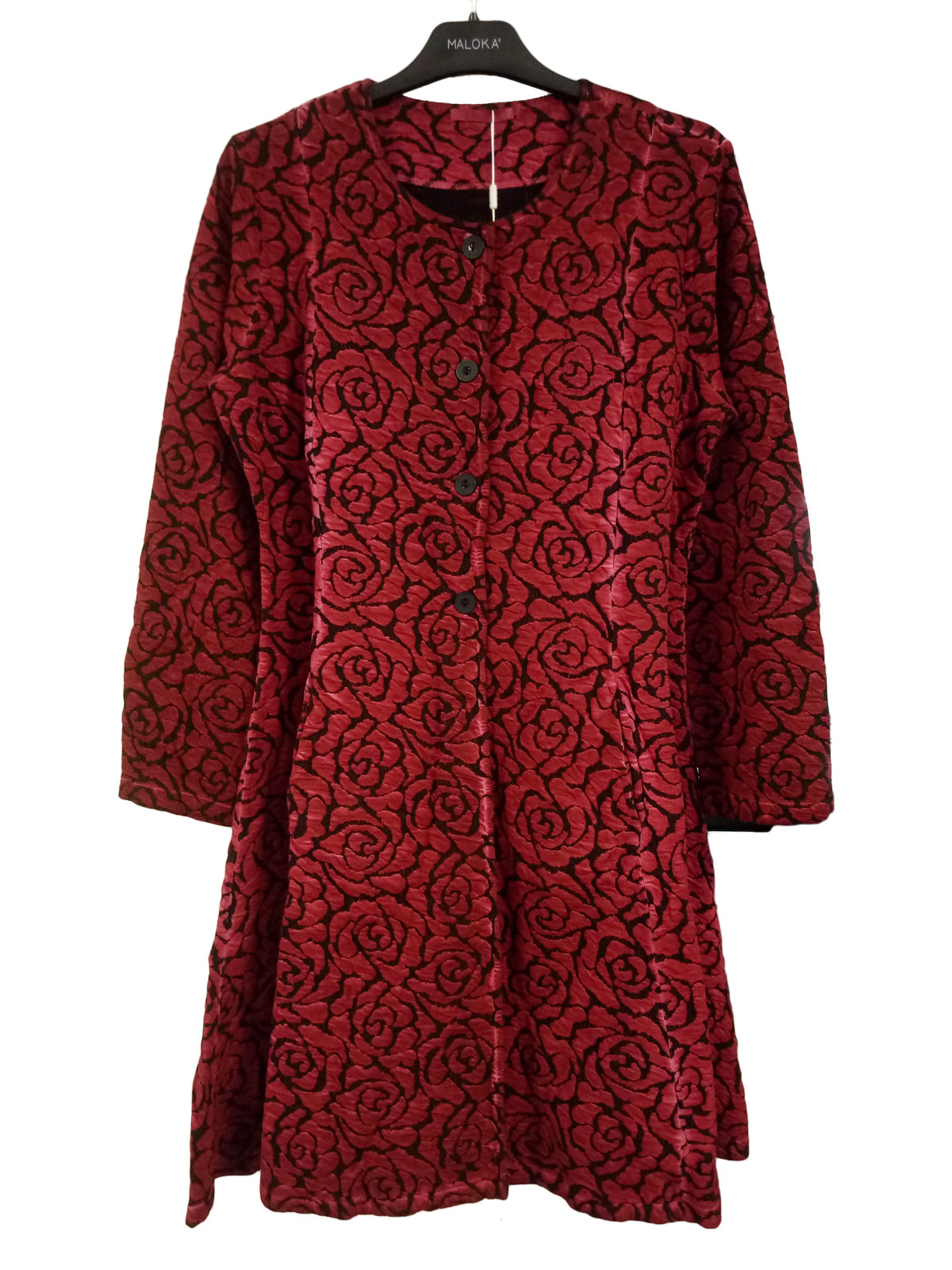 Maloka: Black Rose Fit & Flare Coat (More Colors!)