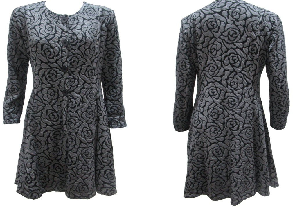 Maloka: Black Rose Fit & Flare Coat (More Colors!)