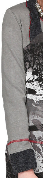 S'Quise Paris: Platinum Forest Abstract Art Tunic